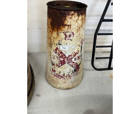 Vintage Red X metal can