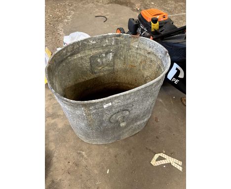 Vintage galvanised water tank (a/f)