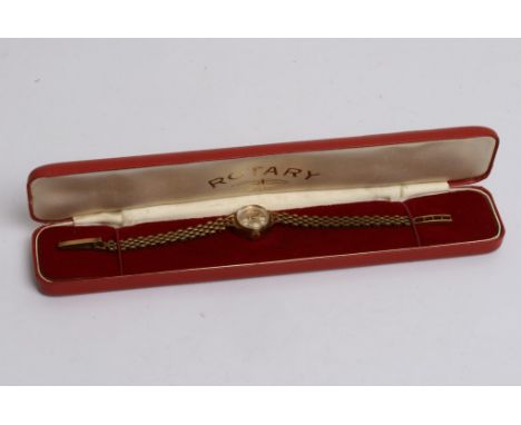 A ladys gold rotary wrist watch in original box