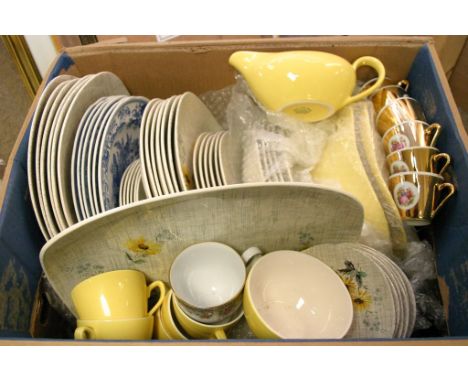 A box containing a modern design J & G Meakin dinner service
