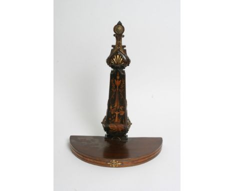 An attractive rosewood bracket shelf with inlaid decoration