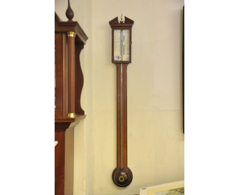 A George III mahogany stick barometer by Stephens of Norwich