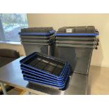 (8) MASTERCRAFT TINTED TRANSPARENT HEAVY DUTY STORAGE BOX WITH LATCHED LIDS