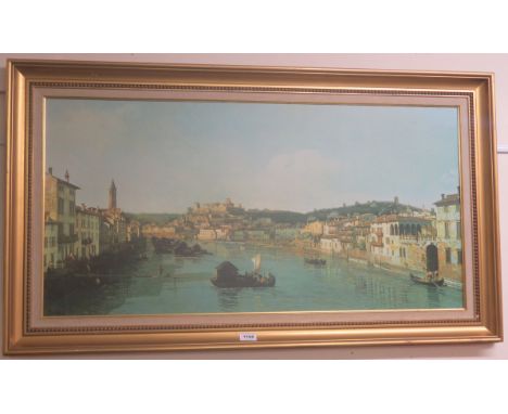 A gilt framed print of Venice, 66cm x 115cm Condition Report: Available upon request