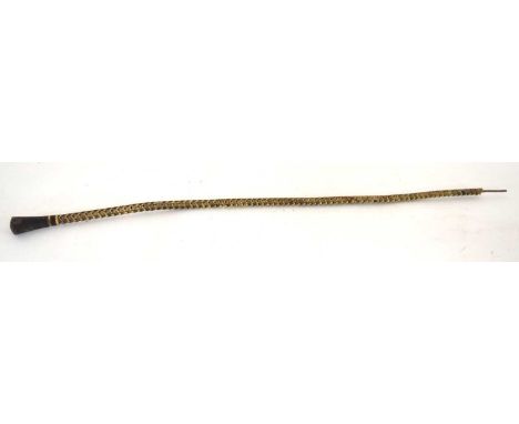 Early 20th century shark vertebrae walking stick cane (A/F)