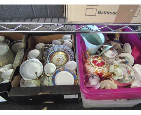 Six boxes of assorted 20th Century ceramic tea wares etc., mixed makers including Paragon, Minton, Worcester and Shelley etc.