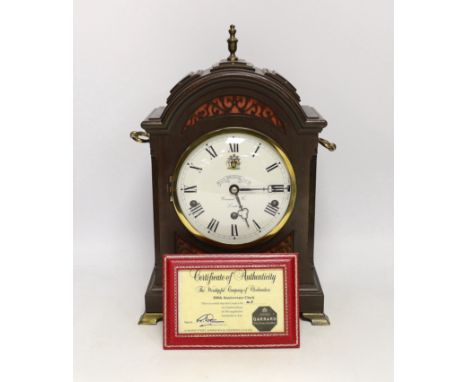 An Elliott for Garrard and Co. limited edition bracket clock celebrating their 350th anniversary, musical triple chime, eight
