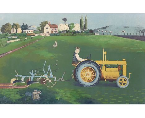 Kenneth Rowntree (1915-1997), SP3 Schools print, 'Tractor', published by School Prints Ltd., 48 x 75cm***CONDITION REPORT***P