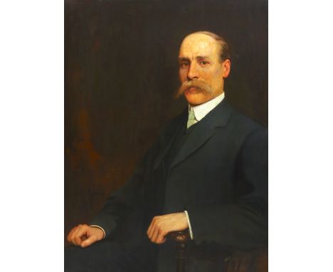 George Henry Grenville Manton (British, 1855-1932), oil on canvas, Portrait of a seated gentleman, said to have been connecte