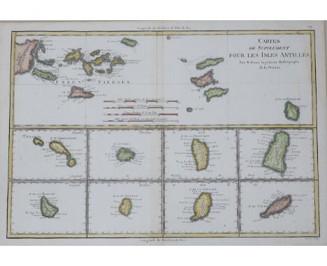 R. Bowyer - framed map of the Antilles Islands, 25 x 37cm***CONDITION REPORT***PLEASE NOTE:- Prospective buyers are strongly 