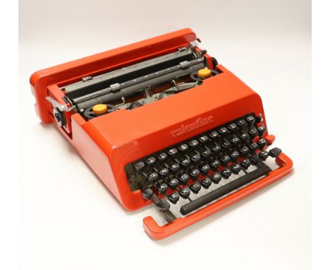 An Olivetti Valentine typewriter in red plastic case***CONDITION REPORT***PLEASE NOTE:- Prospective buyers are strongly advis