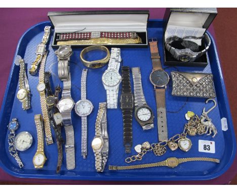 Pulsar, Rotary, Sekonda, Lorus and Other Modern Ladies Wristwatches, etc:- One Tray.