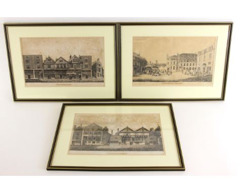 George Batenham (British, fl.1801-1821),  Seven views of Chester, comprising:  Part of the West Side of Bridge Street,  Part 