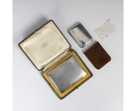 ROYAL INTEREST - A George VI silver cigarette case, Garrard & Co Ltd, London 1937, by repute owned by Major General HDW Sitwe