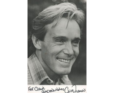 Actor, Clive Francis signed 6x4 black and white photograph dedicated to Claire. Francis appeared as Joe the Lodger in Stanley
