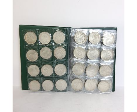 Coins - various Morgan dollars, and scarce numismatics examples, including crowns, in booklet. Mosern reproductions. 