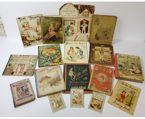 Children's Books - Tom Thumb untearable linen series, copyright 1896 by Raphael Tuck &amp; Sons Ltd; The Sugar-Plum House Tha