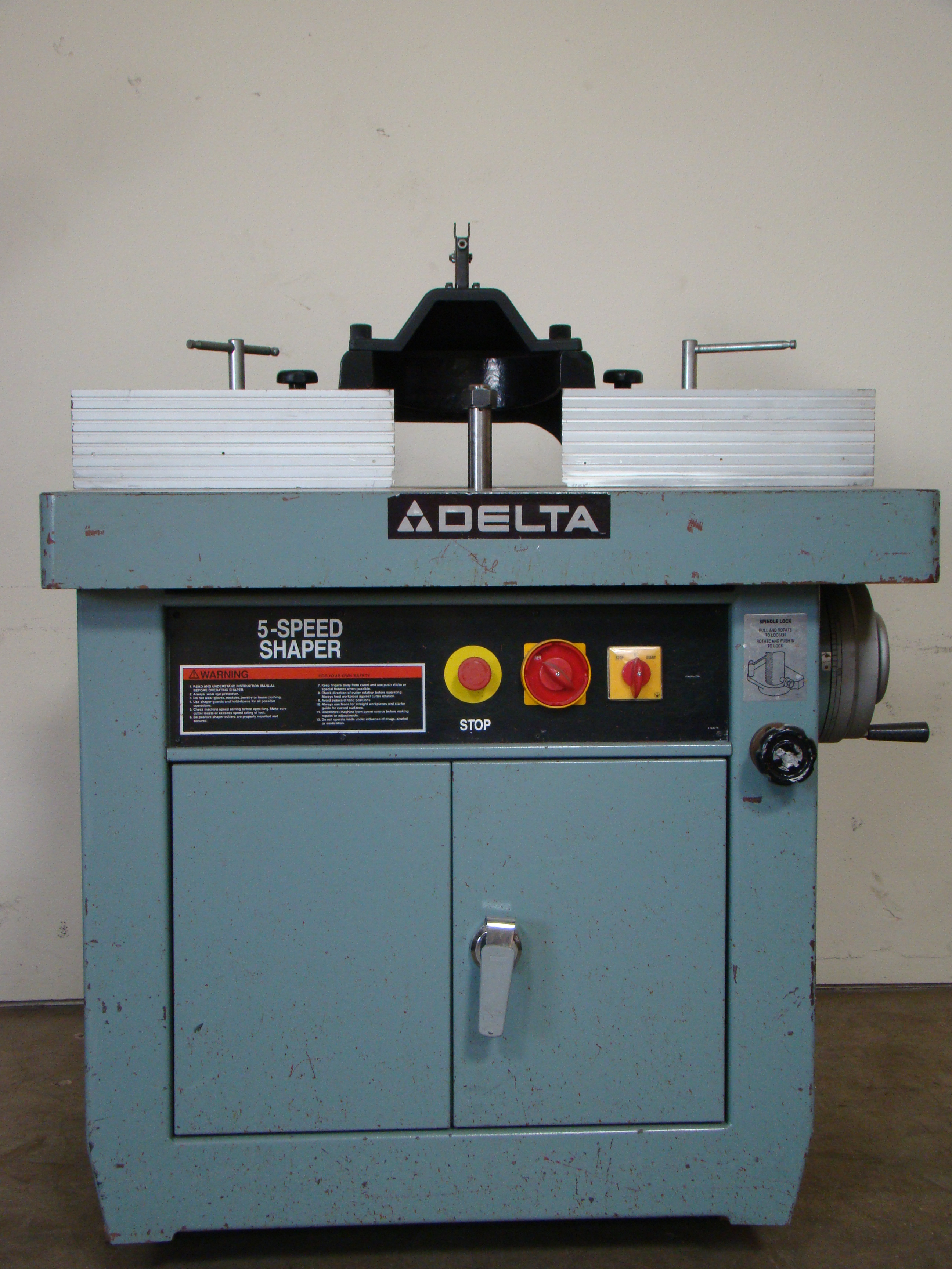 Delta Wood Shaper 43791 5 speed 11/4" Spindle 7.5 HP 200220/440 Volt 3PH