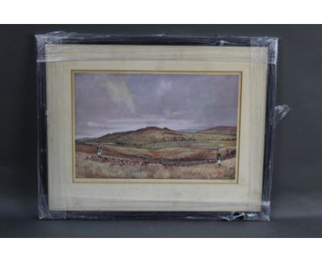 Tom Carr a signed print of the Durham Light Infantry Beagles at Middleton (with key to the rear), 25 x 38 cm, framed and moun