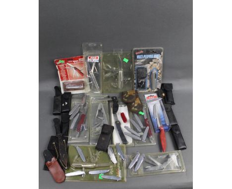 A collection of pocket knives, multi tools etc. SALES TO OVER 18'S ONLY.  CAN ONLY POST VIA AN AGE VERIFIED METHOD.
