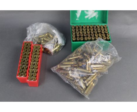A quantity of brass cases, to include 240 Kynoch, 243 Winchester and 5.6 x 50 R Mag.