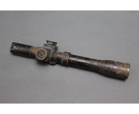 A World War 2 sniper scope for The Lee Enfield Rifle, marked to the tube Tel Sighting No 32 Mk 1 OS. 466A KL 1941 Registered 