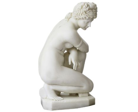 Marble sculpture Bathing of Venus. 19th-20th century. Marble sculpture Bathing of Venus. The textbook iconography dates back 