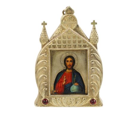 The icon The Lord Almighty is a striking example of Russian Art Nouveau in icon painting of the early 20th century. The image