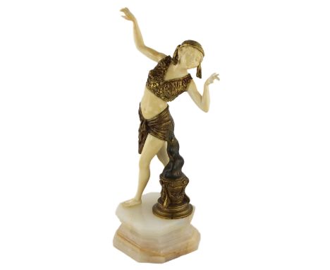 This exquisite figurine of SalammbÃ´, also known as Oriental Dancer, created in the first quarter of the 20th century, is an 