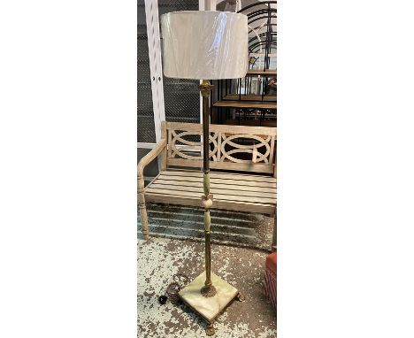 FLOOR LAMP, classical column form, gilt metal and onyx, 158cm H. 