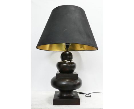 ANDREW MARTIN TABLE LAMP, 89cm H with a black shade. 