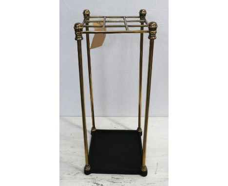 STICK STAND, Victorian style, gilt metal, 62cm x 25cm x 25cm. 