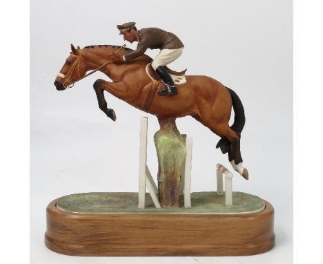 A Royal Worcester limited edition model, of Merano and Captain Raimondo d'Inzeo, modelled by Doris Lindner, with plinth and c