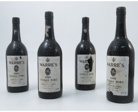 Four bottles of 1985 Warre's vintage port 