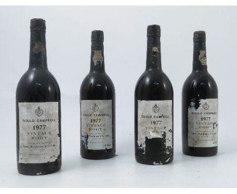 Four bottles of 1977 Gould Campbell vintage port 