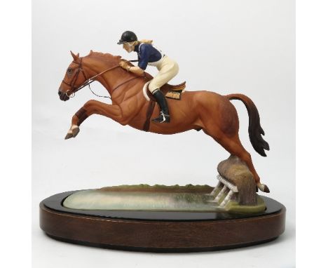 A Royal Worcester limited edition model, of HRH Princess Anne on Doublet, modelled by Doris Lindner, with plinth and certific