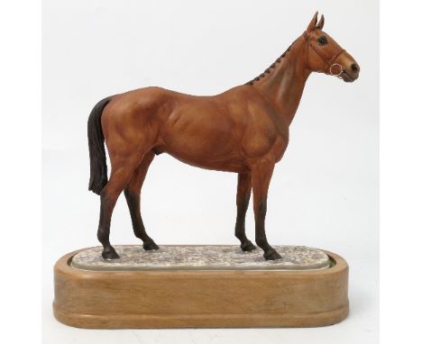 A Royal Worcester limited edition model, of Arkle, modelled by Doris Lindner, with plinth and certificate
