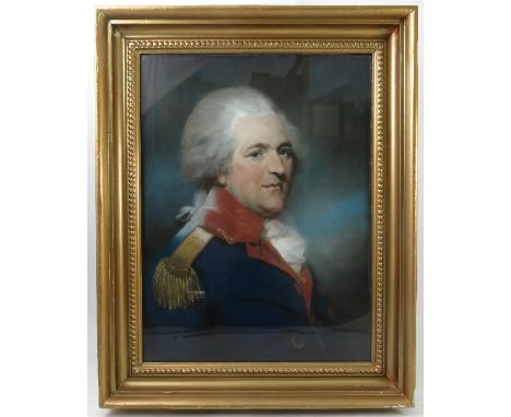 John Russell, pastel, portrait of Major General William Sydenham, 23.5ins x 17.5ins 