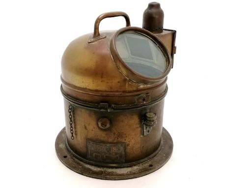 Brass ships compass / binnacle patent 0183 #21111K - approx 22cm 