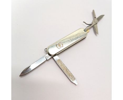 Tiffany &amp; Co 925 silver 750 Swiss army penknife with Sequa company dedication - 6cm long &amp; total weight 45.5g ~ has b