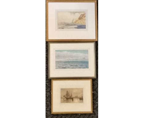2 framed watercolours- coastal scene by A maltby 41cm x 34cm T/W a print by By henry Moore 