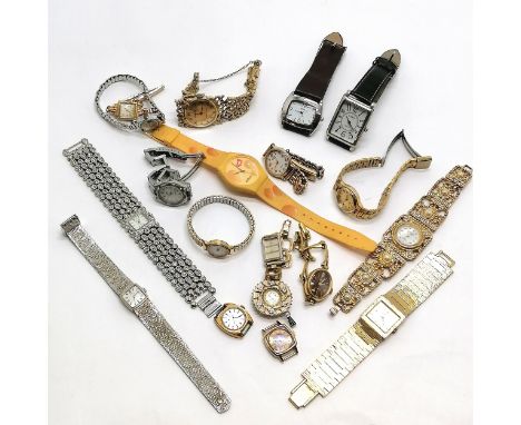 Qty of mostly quartz wristwatches inc ladies Seiko, Rotary etc - for spares / repairs 