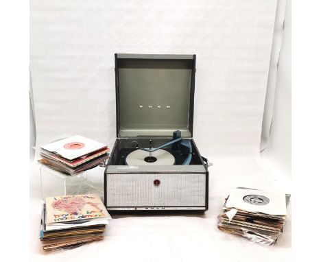 Monarch record player t/w a collection of 1970's and 1980's singles to include, Neil Diamond, Mungo jerry, INXS, The House Ma