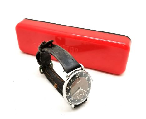 Art Deco Marvin manual wind wristwatch (30mm case) in a vintage Smiths box - runs BUT WE CANNOT GUARANTEE THE TIMEKEEPING OR 