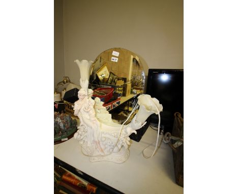 Figural lamp and mirror