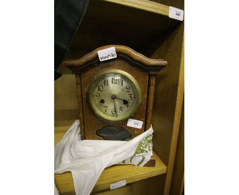 Oak mantle clock