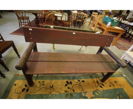 Rustic garden bench