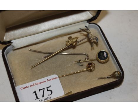 A collection of various Victorian and later stick pins
