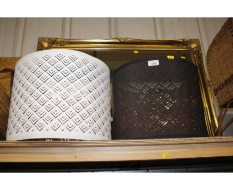 Two modern Ikea lamp shades