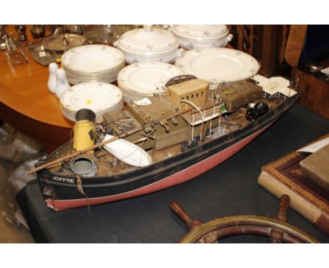 A model of a tug boat 